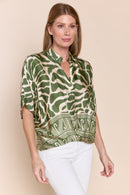 JANE | Tops | Blouse, NEW ARRIVALS, PRINT, Satin, Satin and Silk Tops, SS24 | shop-sofia