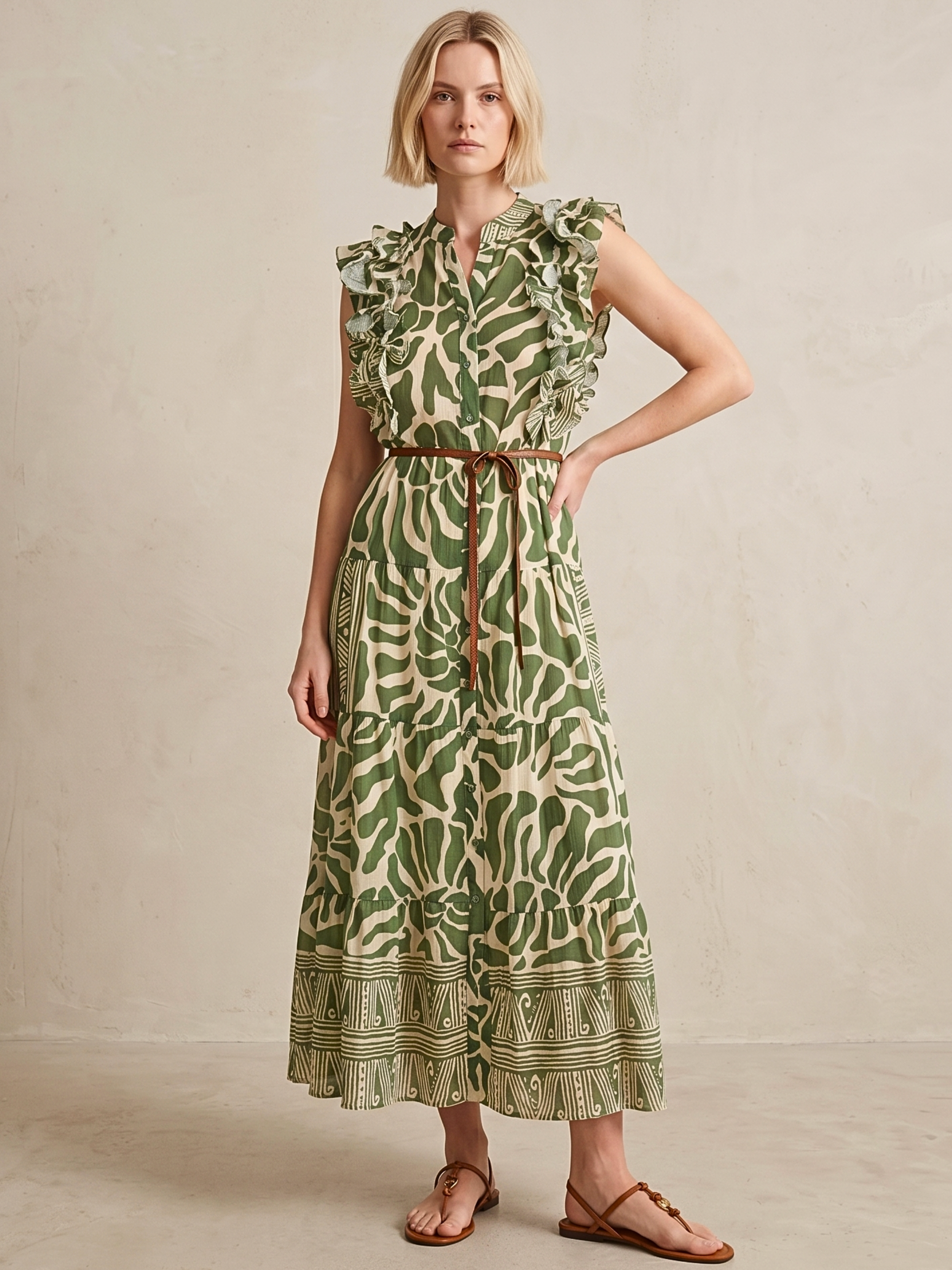 LIZ RUFFLED TIERED MAXI DRESS – Shop-Sofia