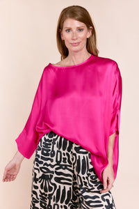 ROULA | Tops | Blouse, Satin, Satin and Silk Tops, SOLIDS, SS23, Tops | shop-sofia