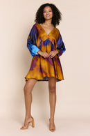 MICHELLE | Dresses | Dresses, FESTIVE, FW23, On Sale, PRINT, Satin, Satin Dress, Short Dresses | shop-sofia