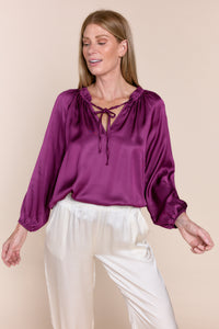 GABRIELLA | Tops | On Sale, Satin, Satin and Silk Tops, SOLIDS, Tops | shop-sofia