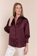 ELENA | Top | Button Downs, On Sale, Satin, Satin and Silk Tops, SOLIDS, Tops | shop-sofia