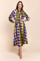 GLORIA | Dresses | Dresses, FESTIVE, FW23, Maxi Dress, Maxi Dresses, On Sale, PRINT, Satin, Satin Dress | shop-sofia