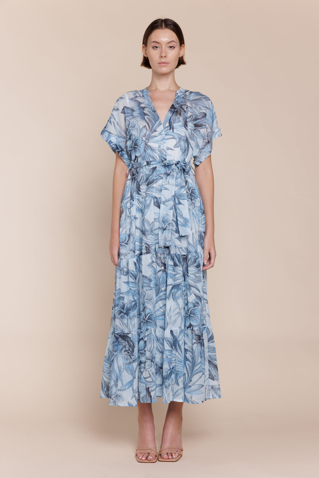 jules maxi dress Baltic Born Womens Jules Maxi Dress | Dark Blue Print