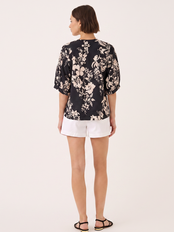 Allison Italian Cotton Style Peplum Top