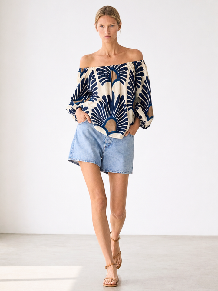 Alondra  Bohemian Off-The-Shoulder  Blouse