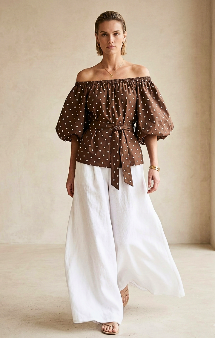 Alondra  Bohemian Off-The-Shoulder  Blouse