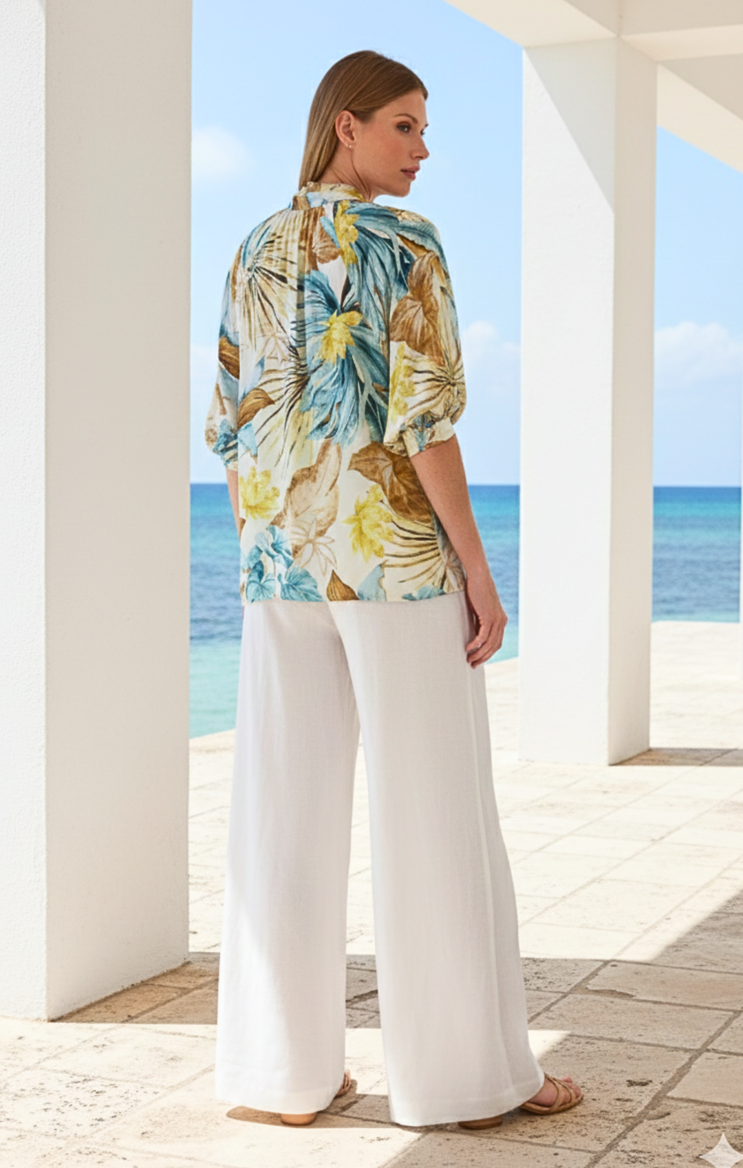 Andrea Satin V-Neck Blouse