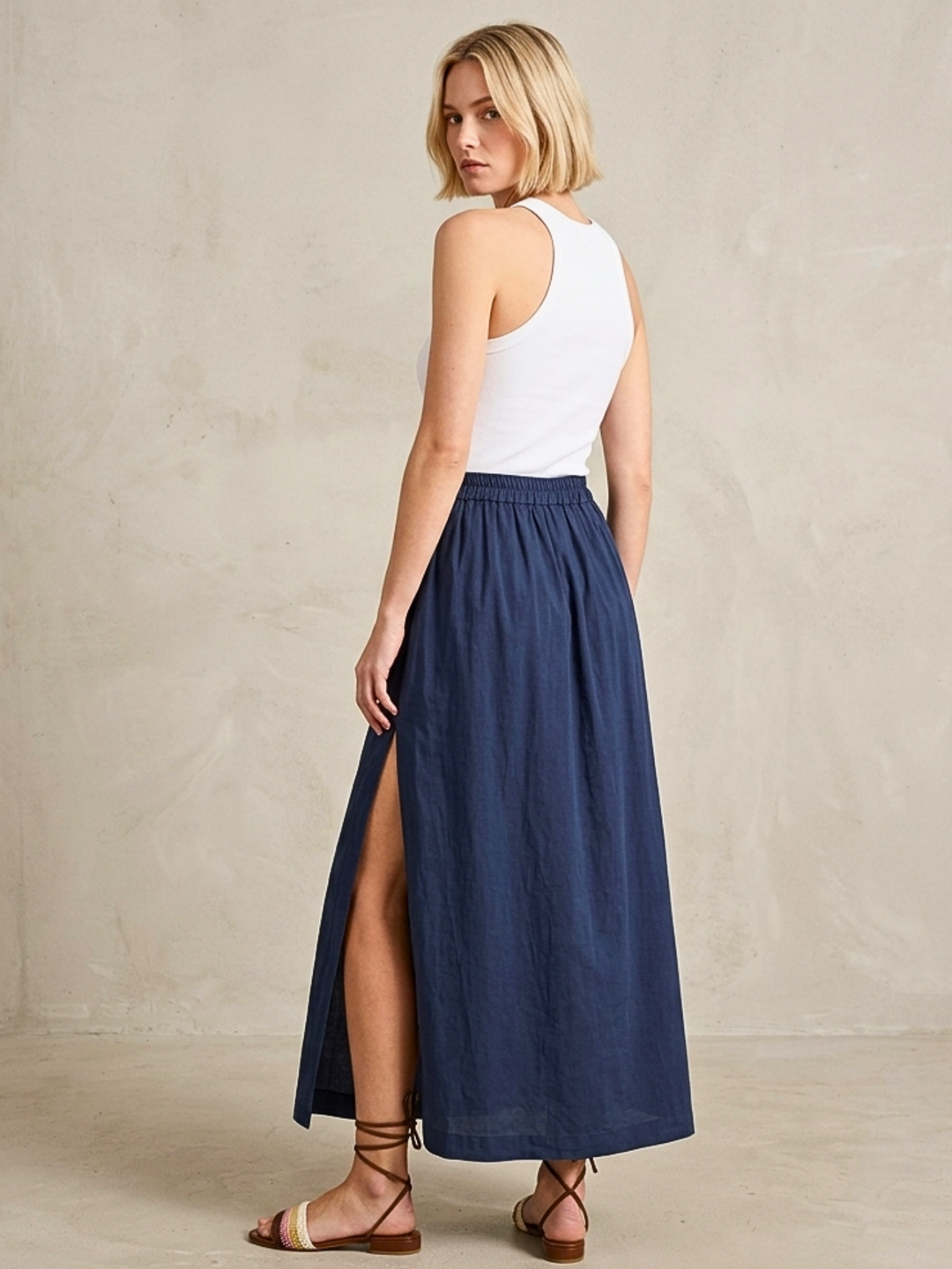 The Ariana Poplin  Maxi Skirt