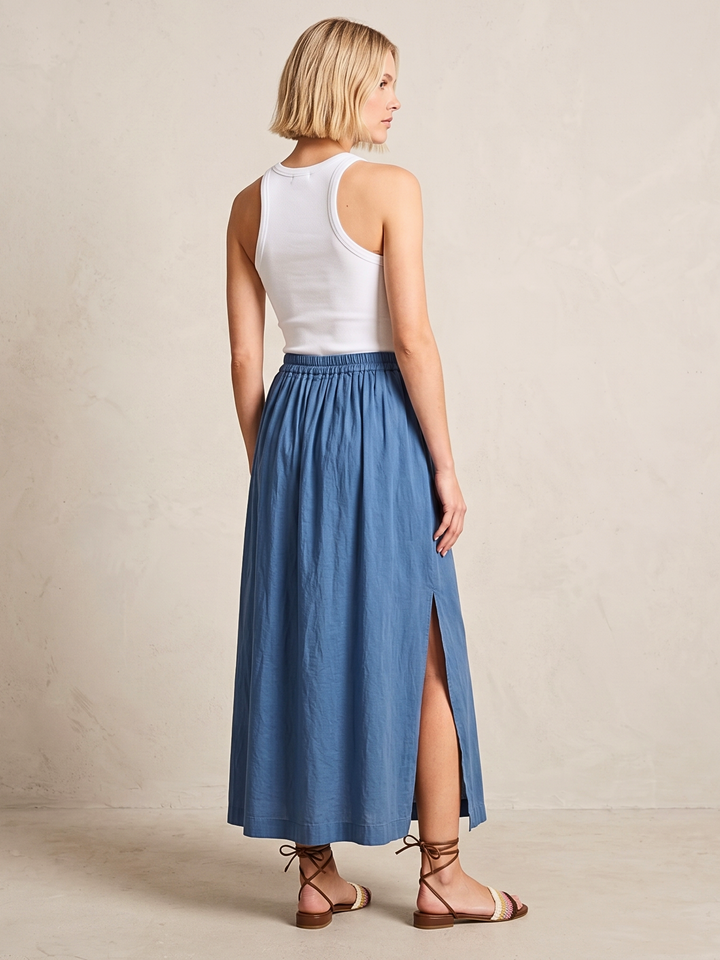 The Ariana Poplin  Maxi Skirt