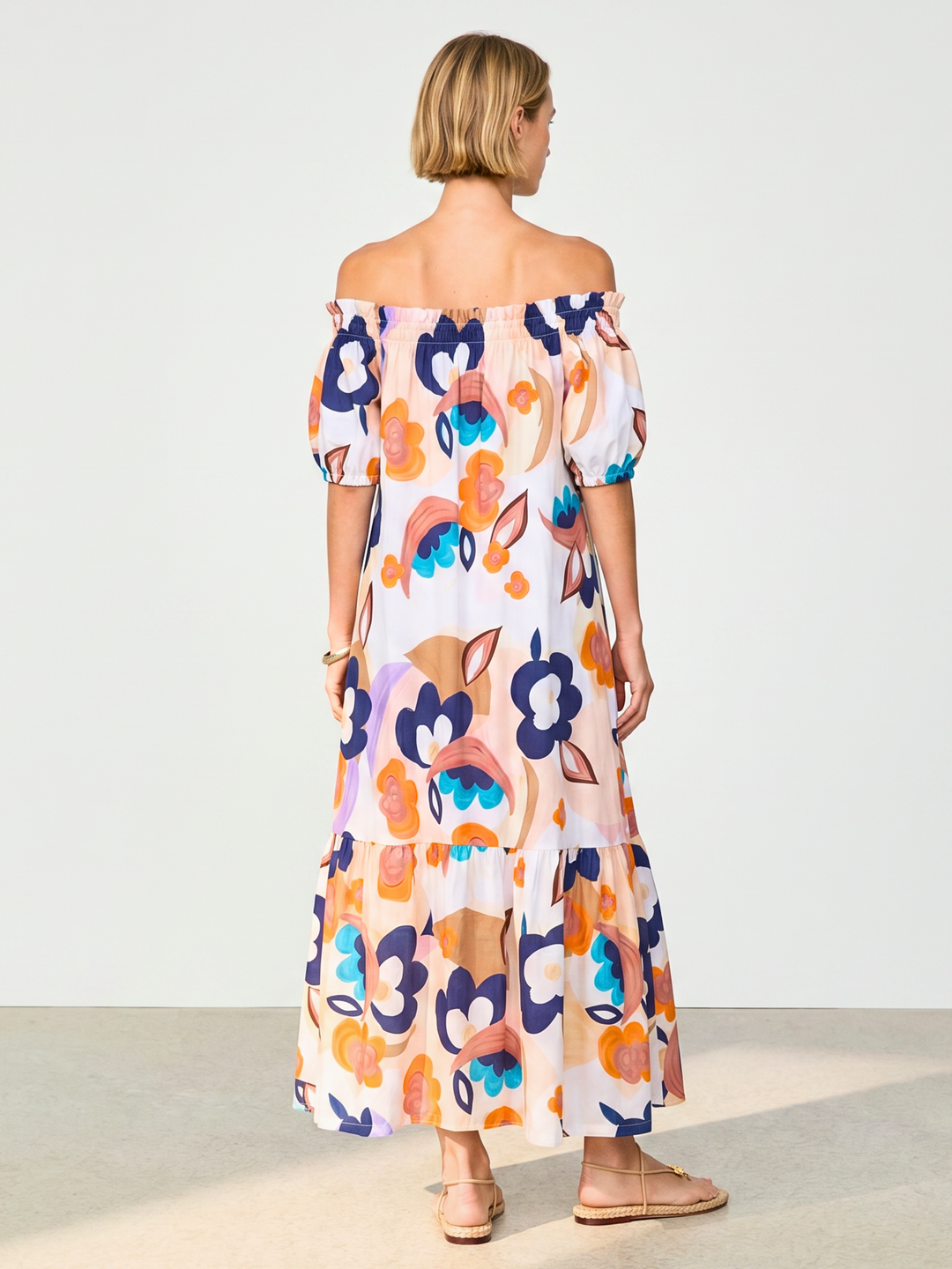 Aria Off-Shoulder Belted Maxi Dress