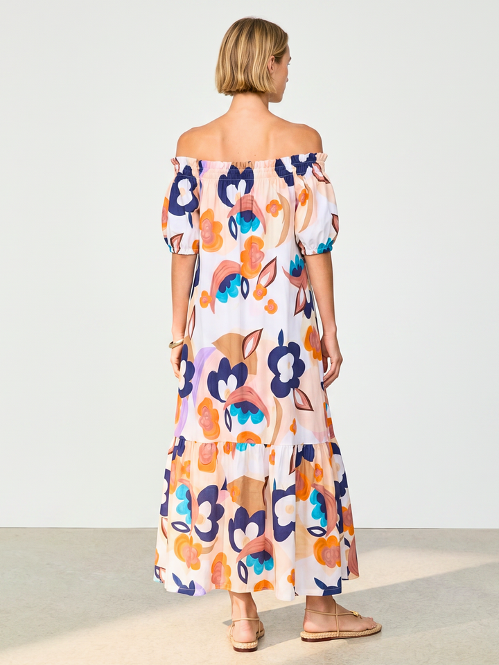 Aria Off-Shoulder Belted Maxi Dress