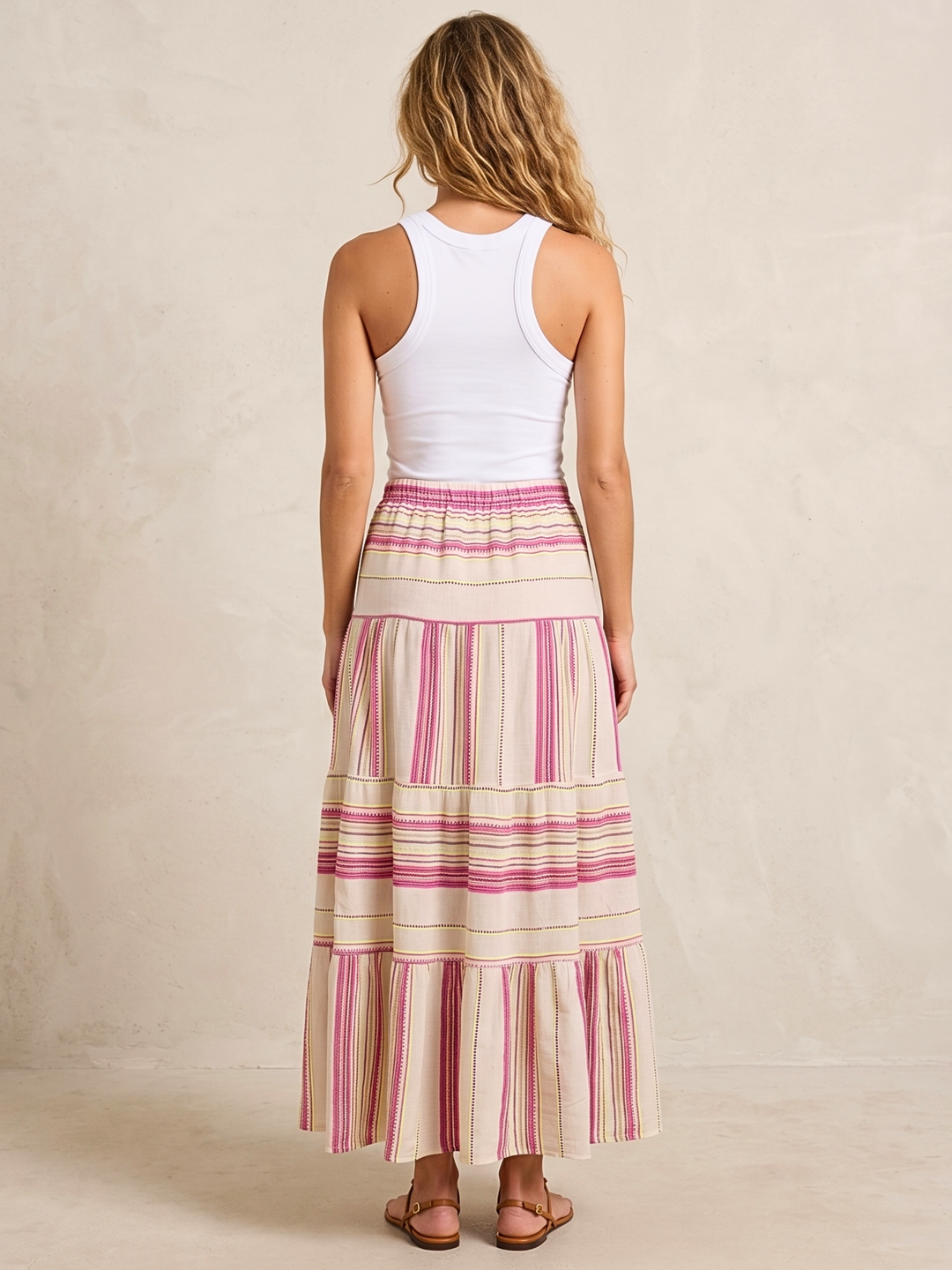 The Azuba Tiered  Bohemian Maxi Skirt