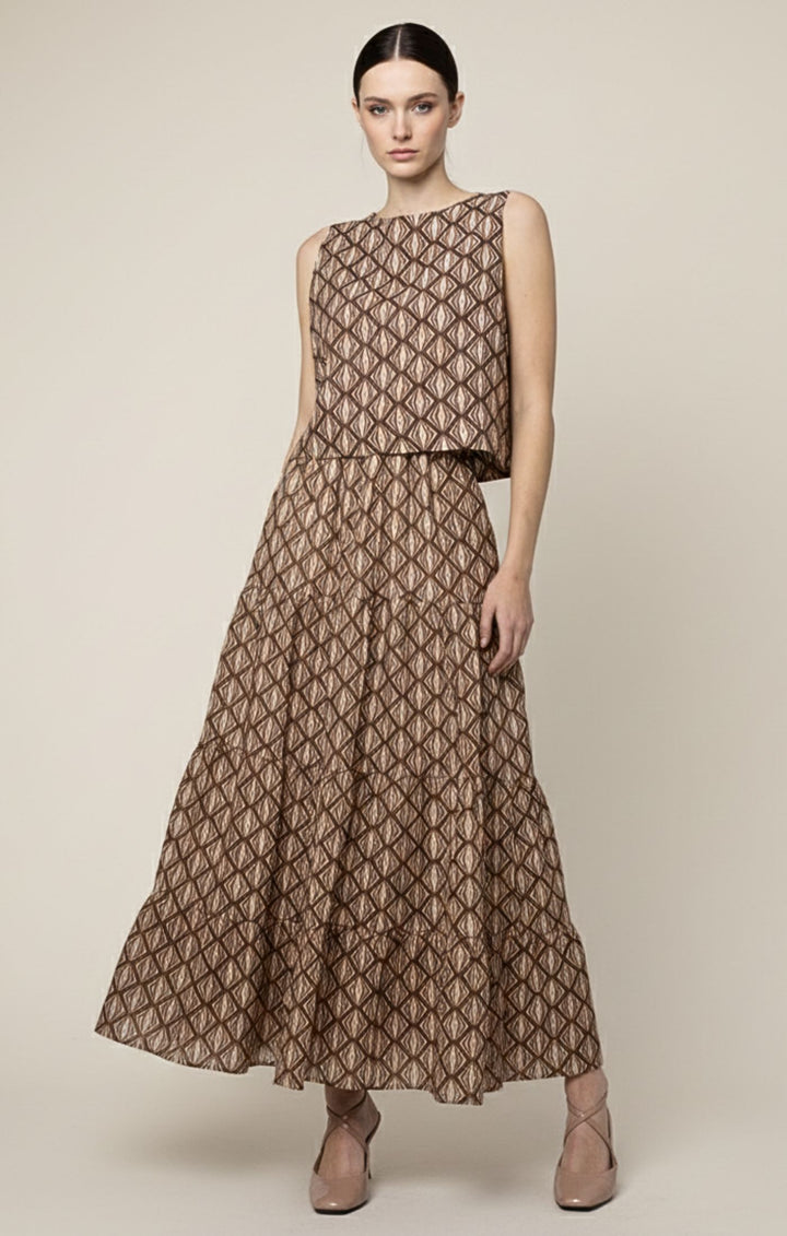 Agatha Italian Linen Cotton Blend Tank