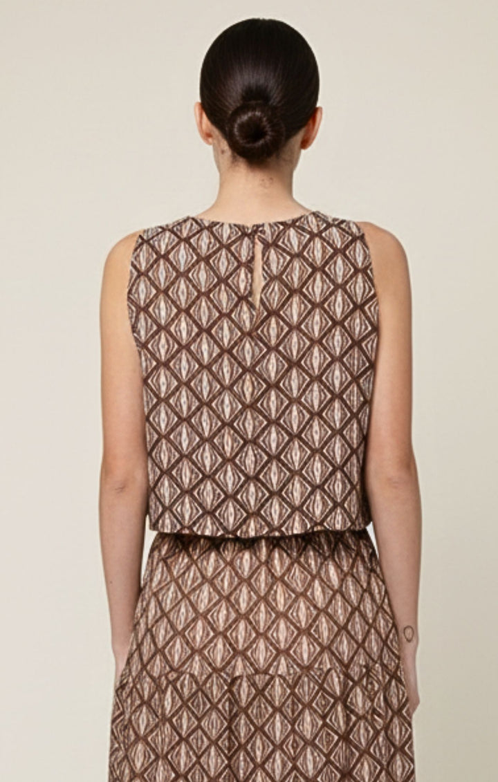 Agatha Italian Linen Cotton Blend Tank