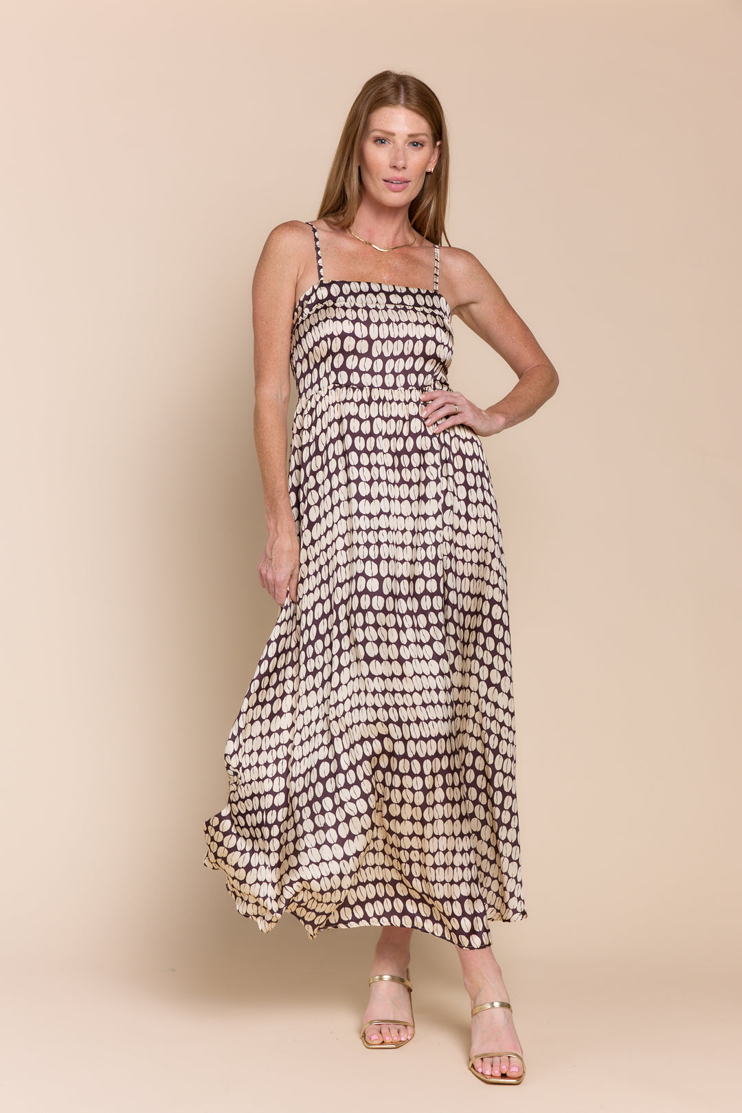 ARABELLA LUSTROUS ITALIAN SATIN EMPIRE-WAIST MAXI DRESS Shop-Sofia ARABELLA LUSTROUS ITALIAN SATIN EMPIRE-WAIST MAXI DRESS Shop-Sofia