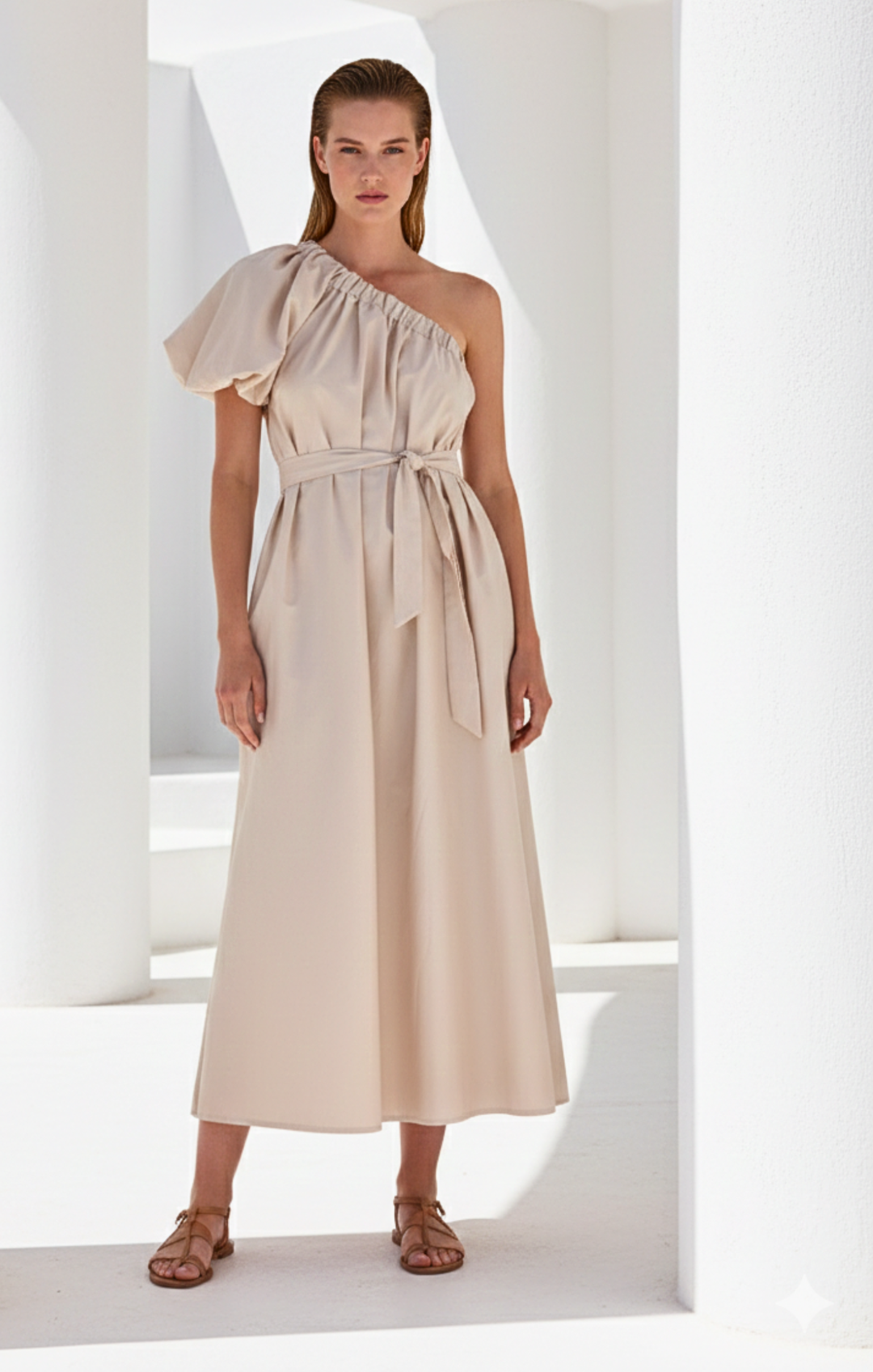 Blaire  One-Shoulder Maxi Dress - Summer Beach Goddess