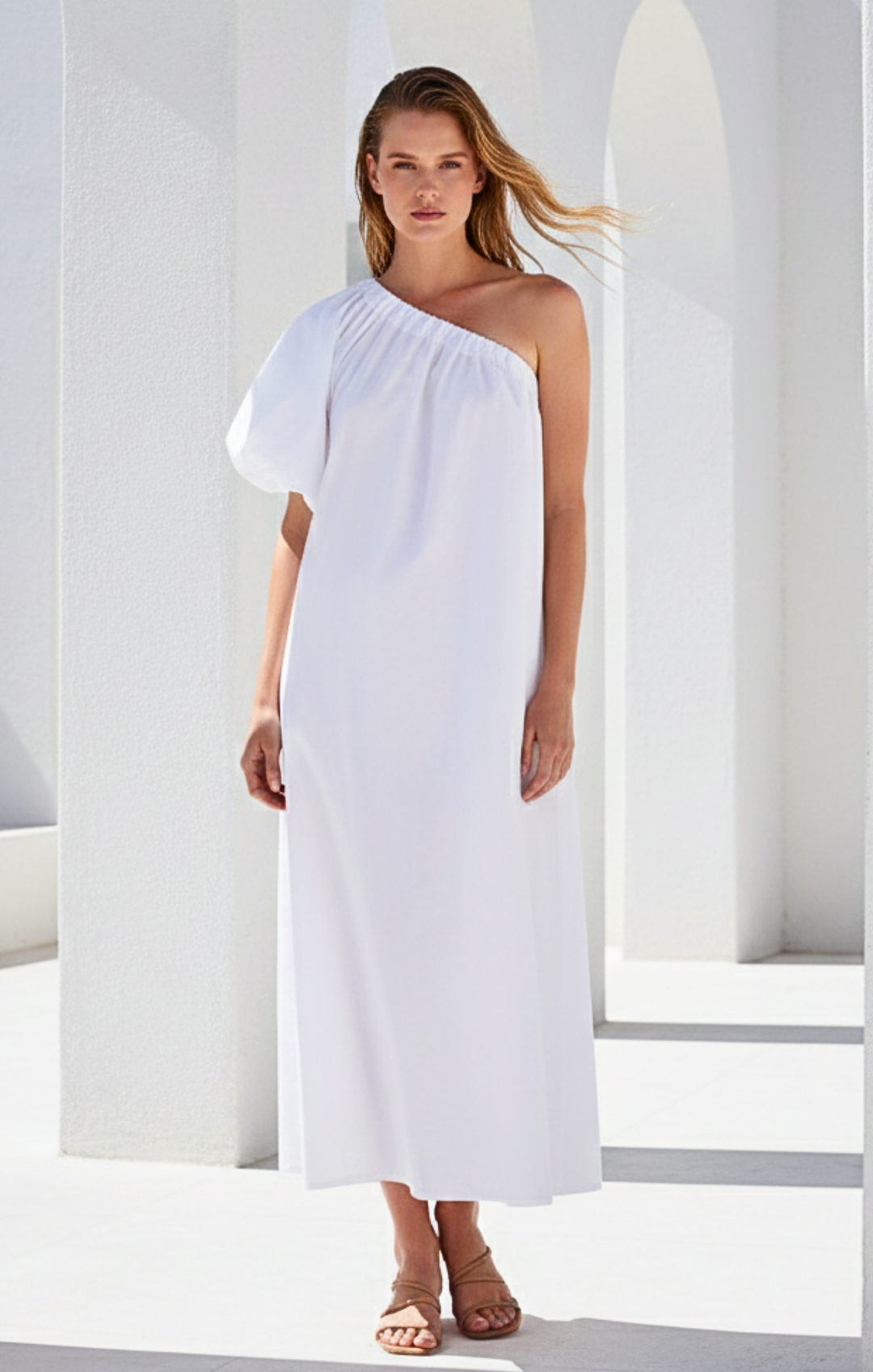 Blaire  One-Shoulder Maxi Dress - Summer Beach Goddess