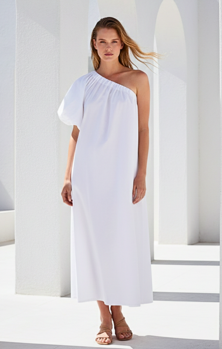 Blaire  One-Shoulder Maxi Dress - Summer Beach Goddess