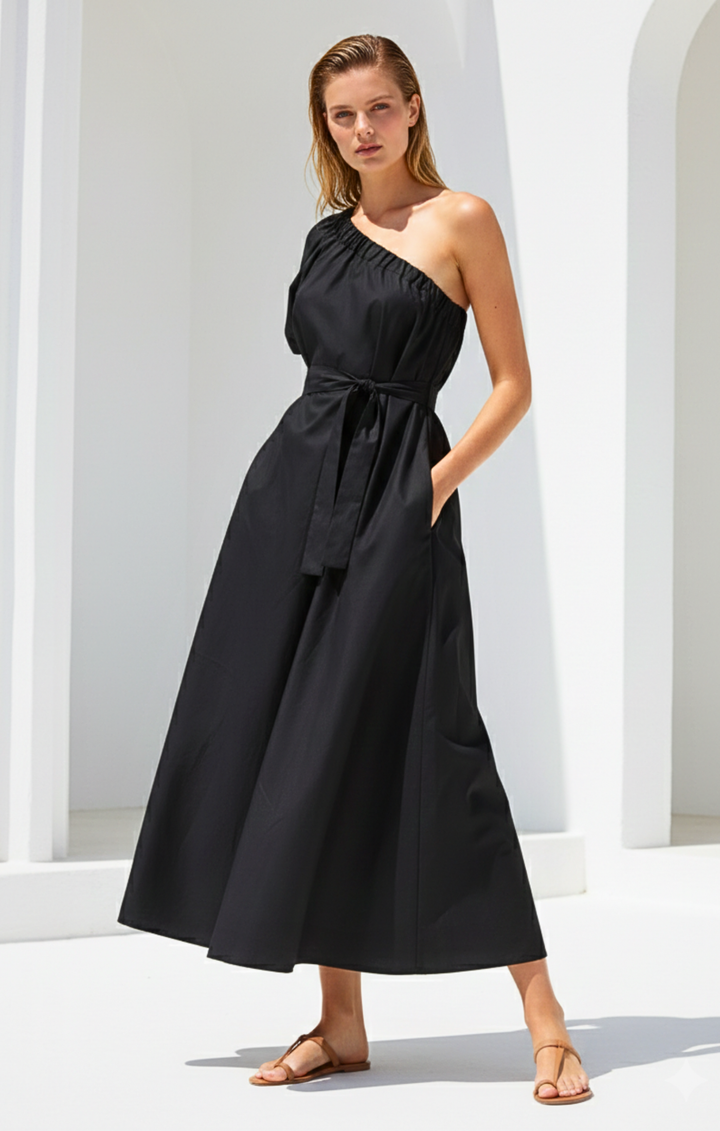 Blaire  One-Shoulder Maxi Dress - Summer Beach Goddess