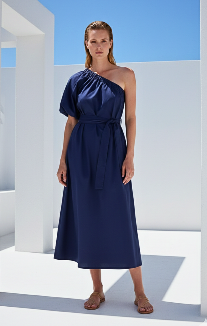 Blaire  One-Shoulder Maxi Dress - Summer Beach Goddess