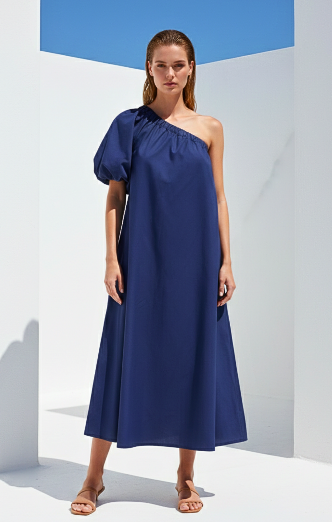 Blaire  One-Shoulder Maxi Dress - Summer Beach Goddess