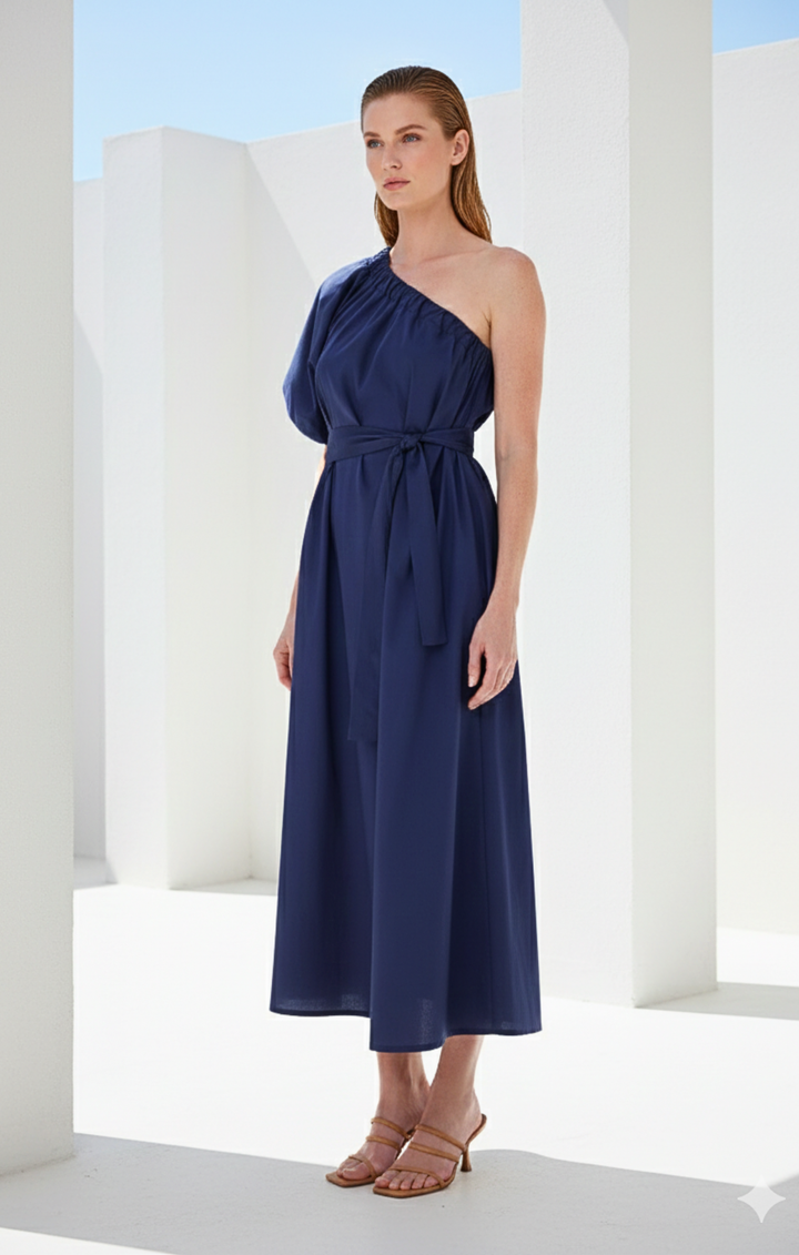 Blaire  One-Shoulder Maxi Dress - Summer Beach Goddess
