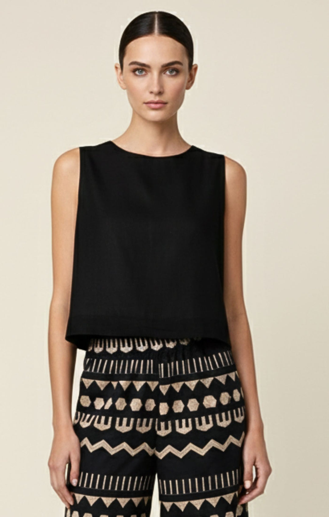 Agatha Italian Linen Cotton Blend Tank