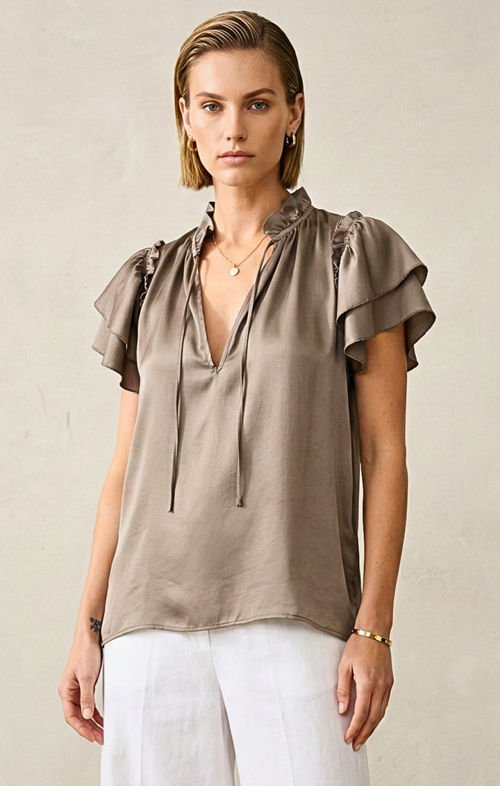 Cali Ruffle Sleeve Top