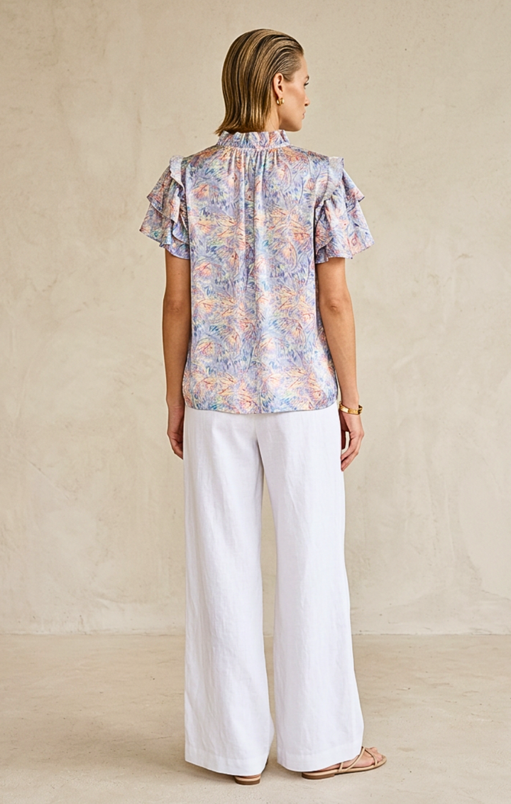 Cali Ruffle Sleeve Top