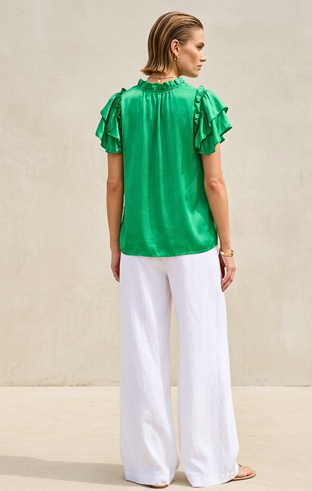 Cali Ruffle Sleeve Top