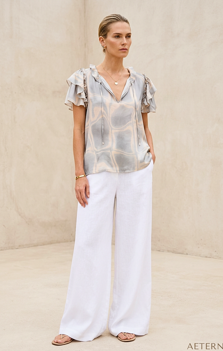 Cali Ruffle Sleeve Top