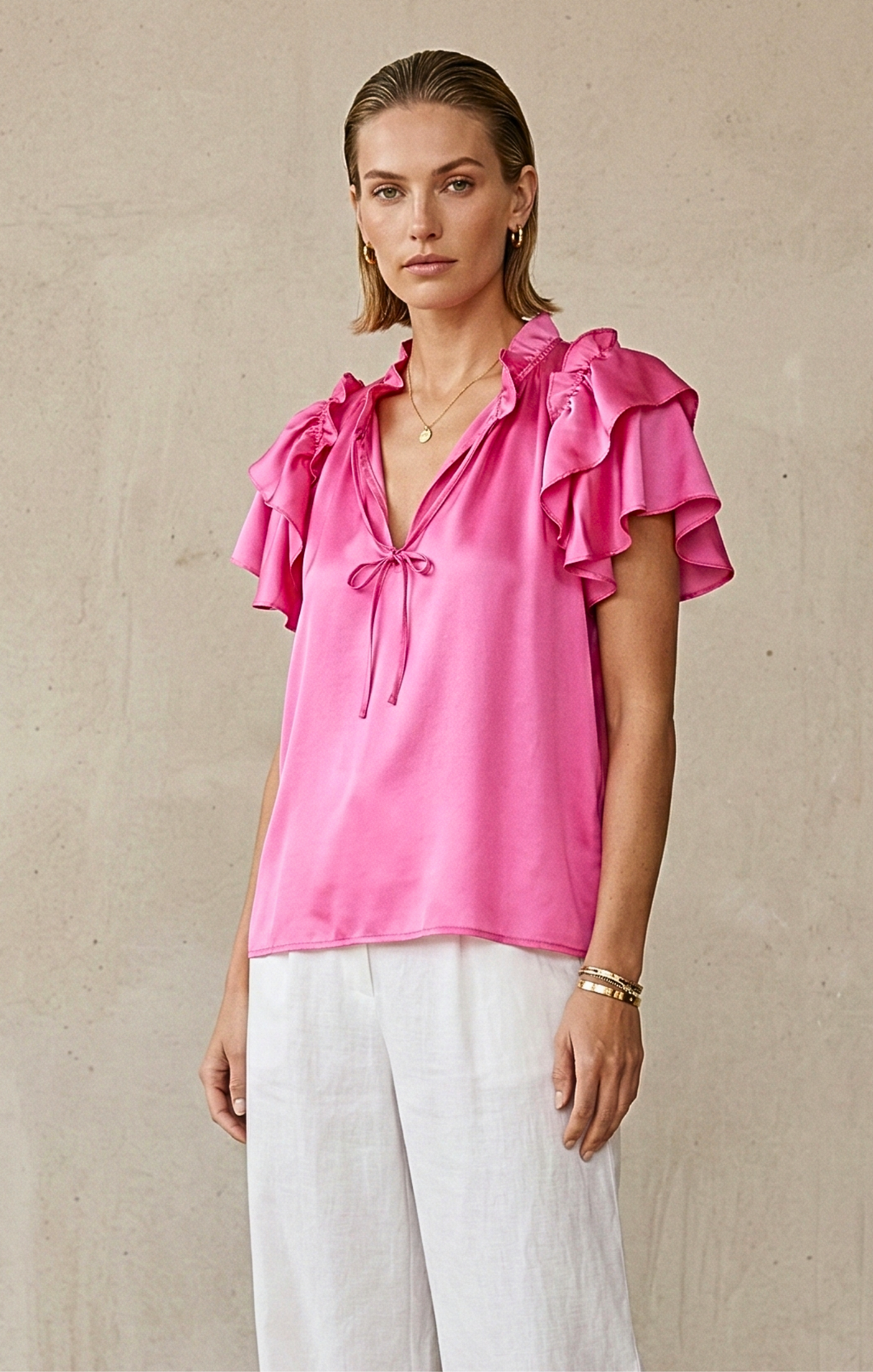 Cali Ruffle Sleeve Top