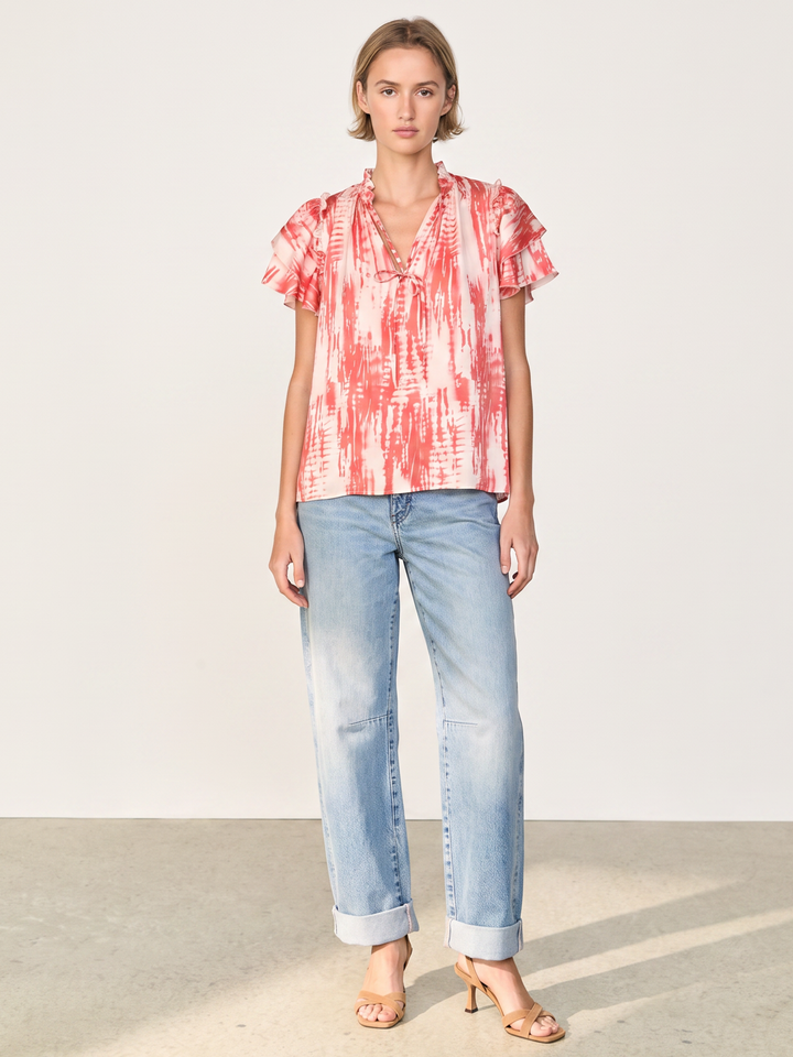Cali Ruffle Sleeve Top