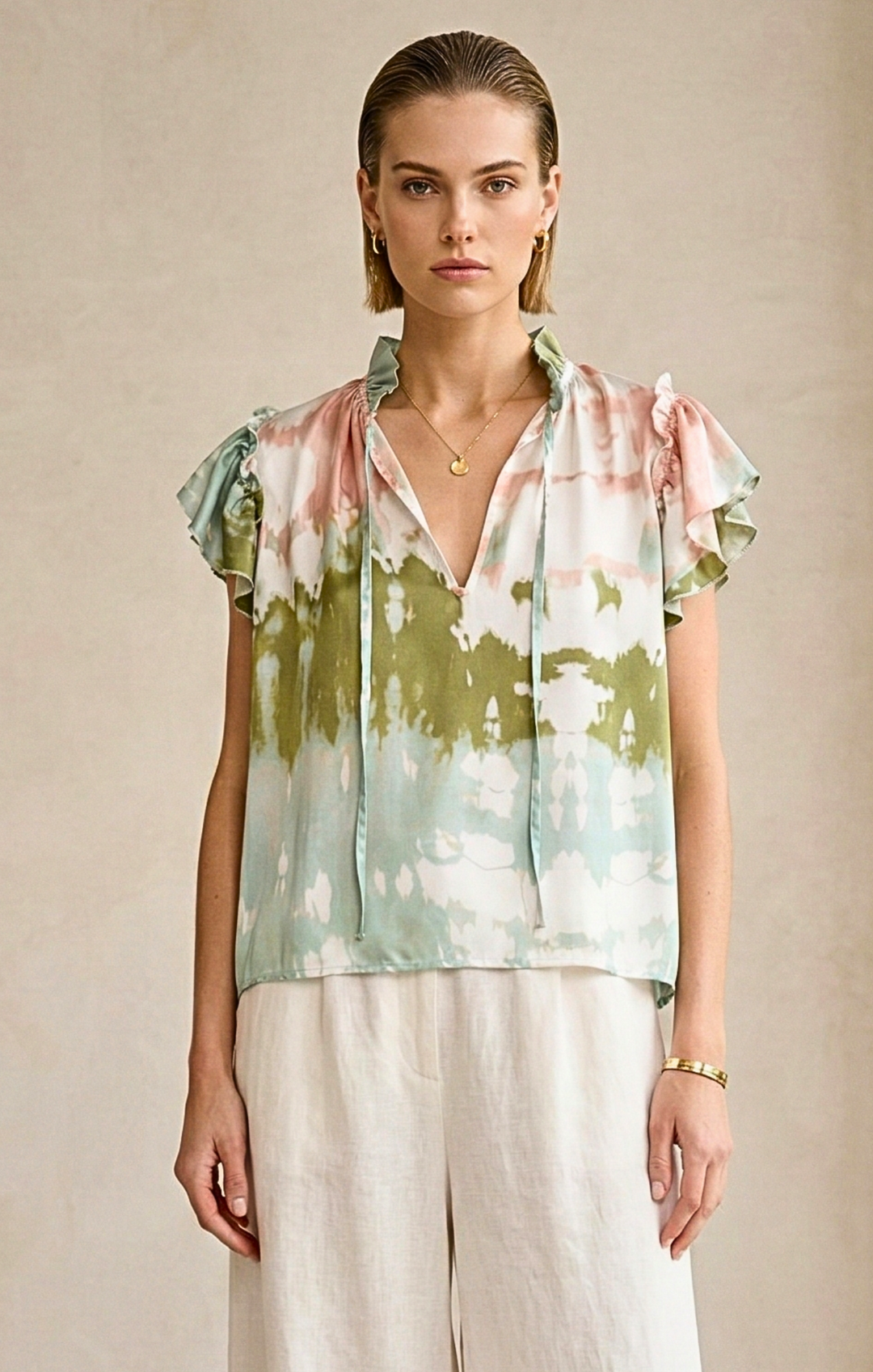 Cali Ruffle Sleeve Top