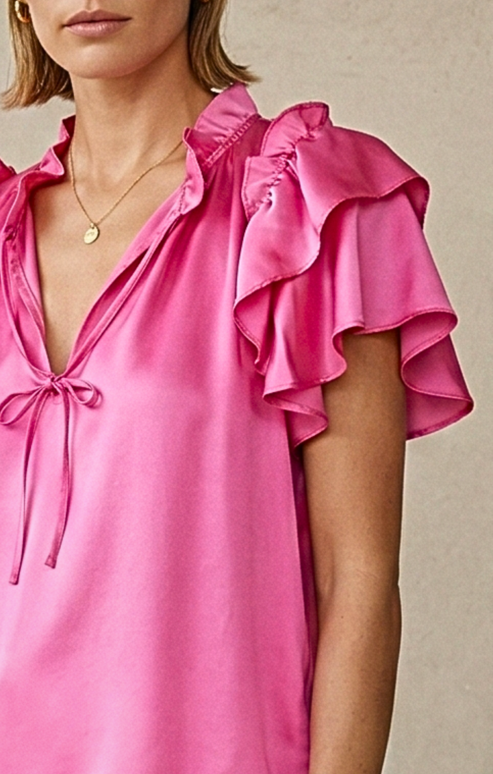 Cali Ruffle Sleeve Top