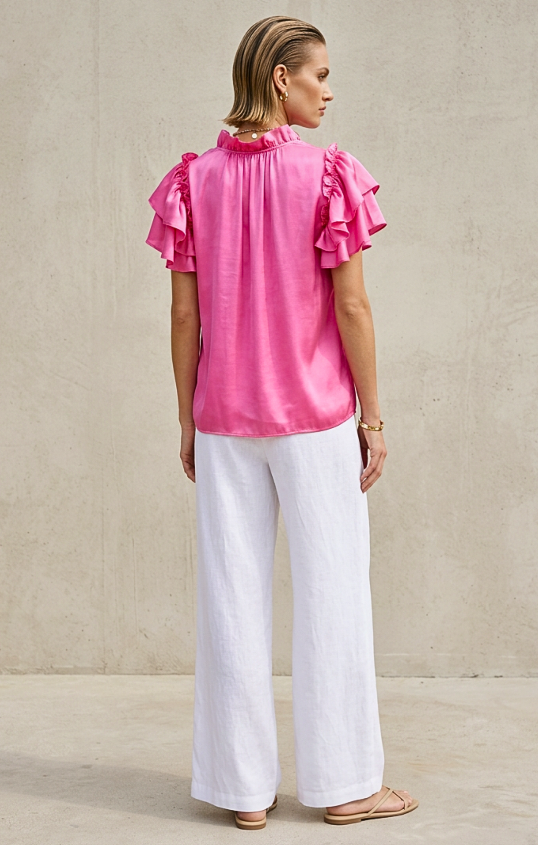 Cali Ruffle Sleeve Top