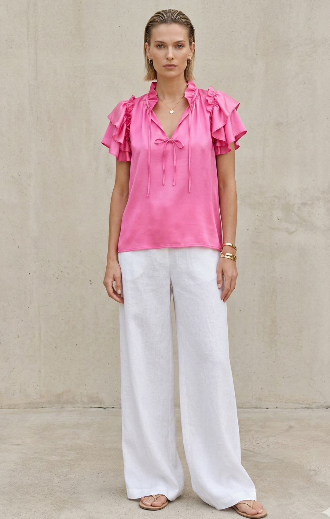 Cali Ruffle Sleeve Top