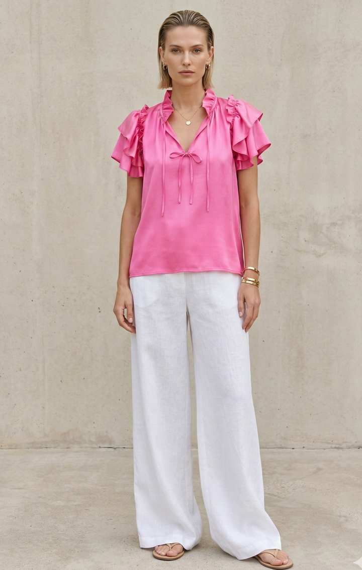 Cali Ruffle Sleeve Top