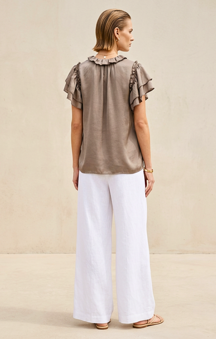 Cali Ruffle Sleeve Top