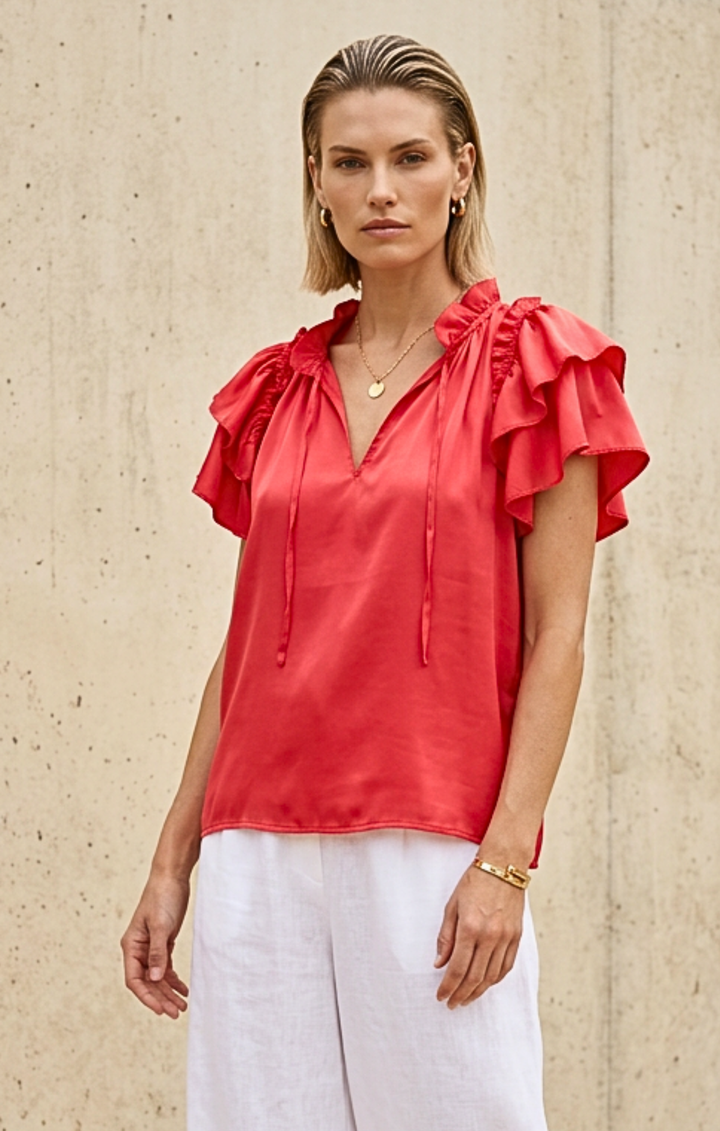 Cali Ruffle Sleeve Top
