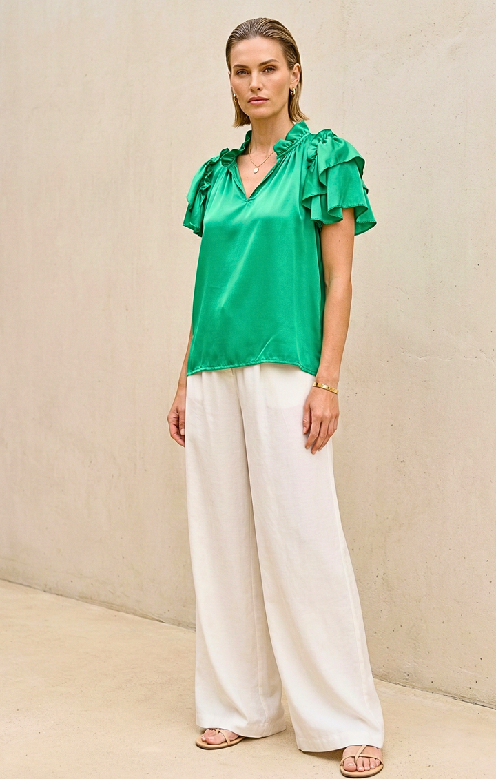 Cali Ruffle Sleeve Top