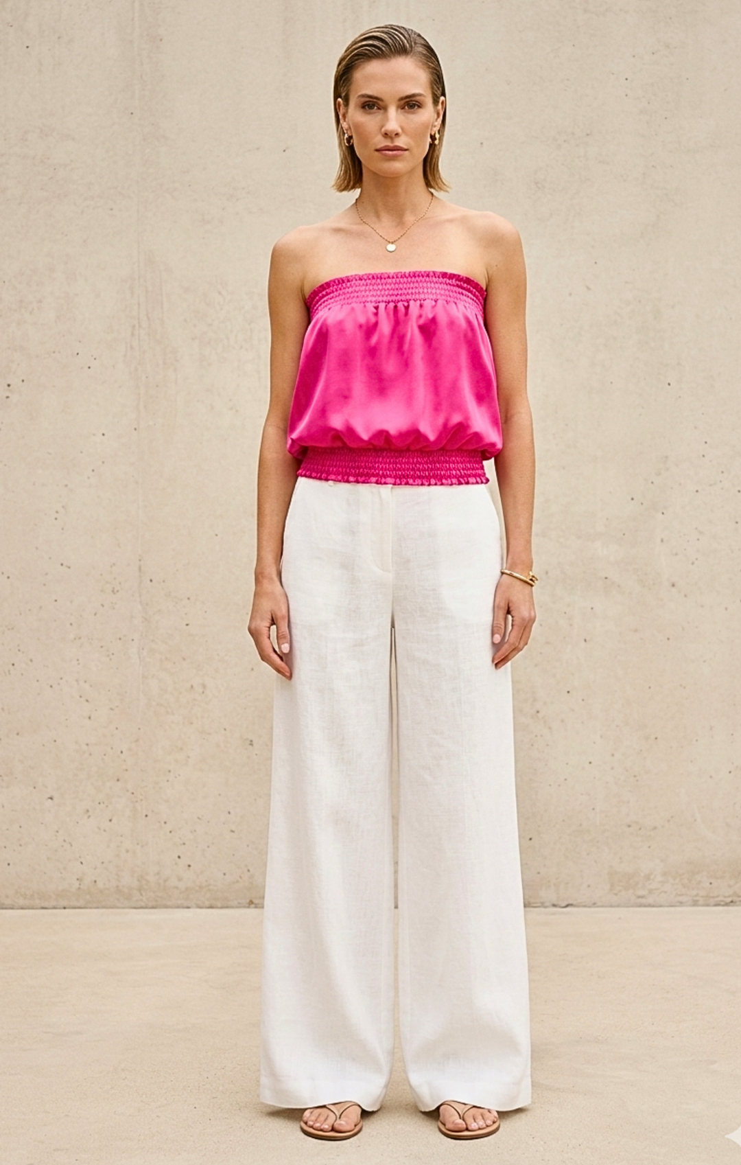 Candy Strapless Smocked Bubble Top