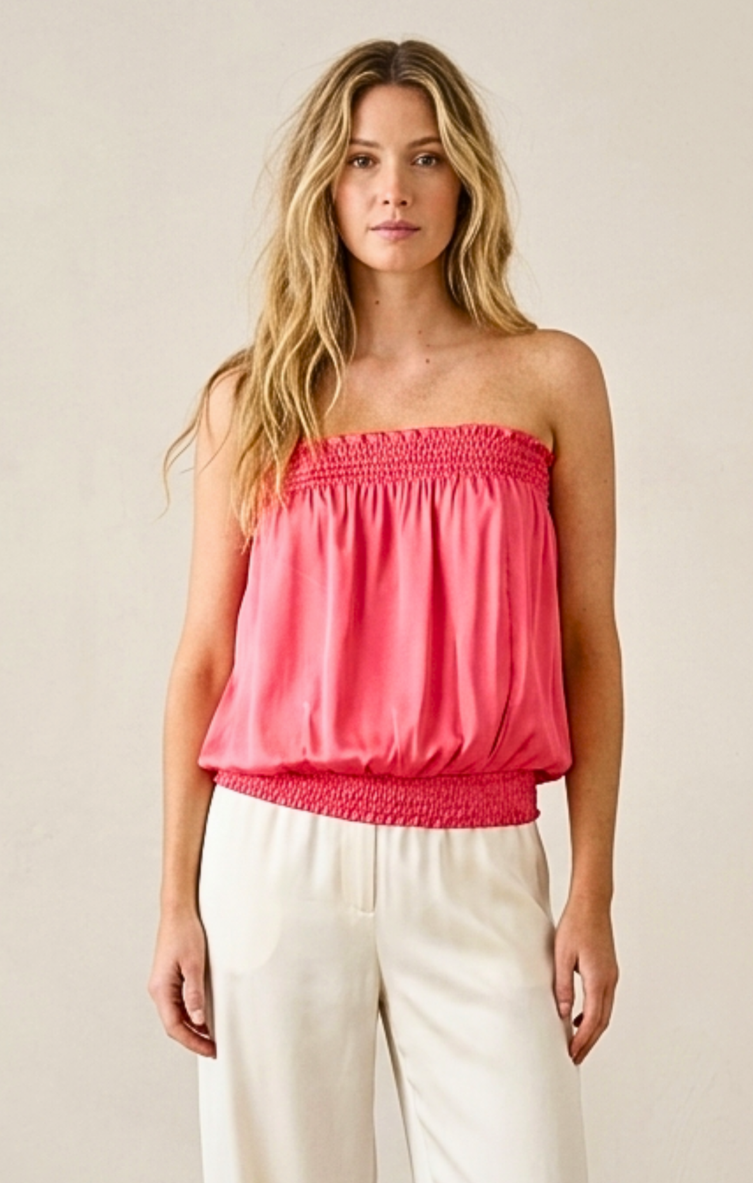 Candy Strapless Smocked Bubble Top