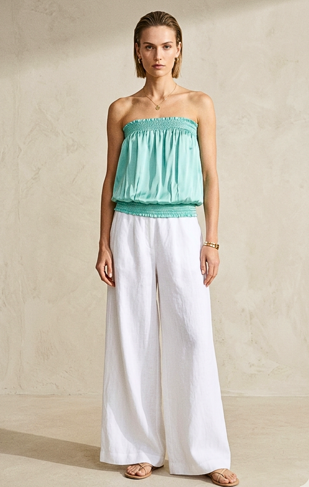 Candy Strapless Smocked Bubble Top