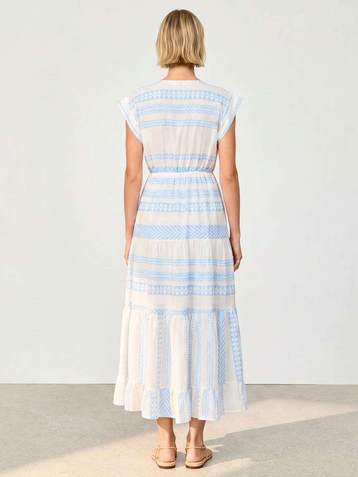 Clau  Wrap-Front Tiered Maxi Dress