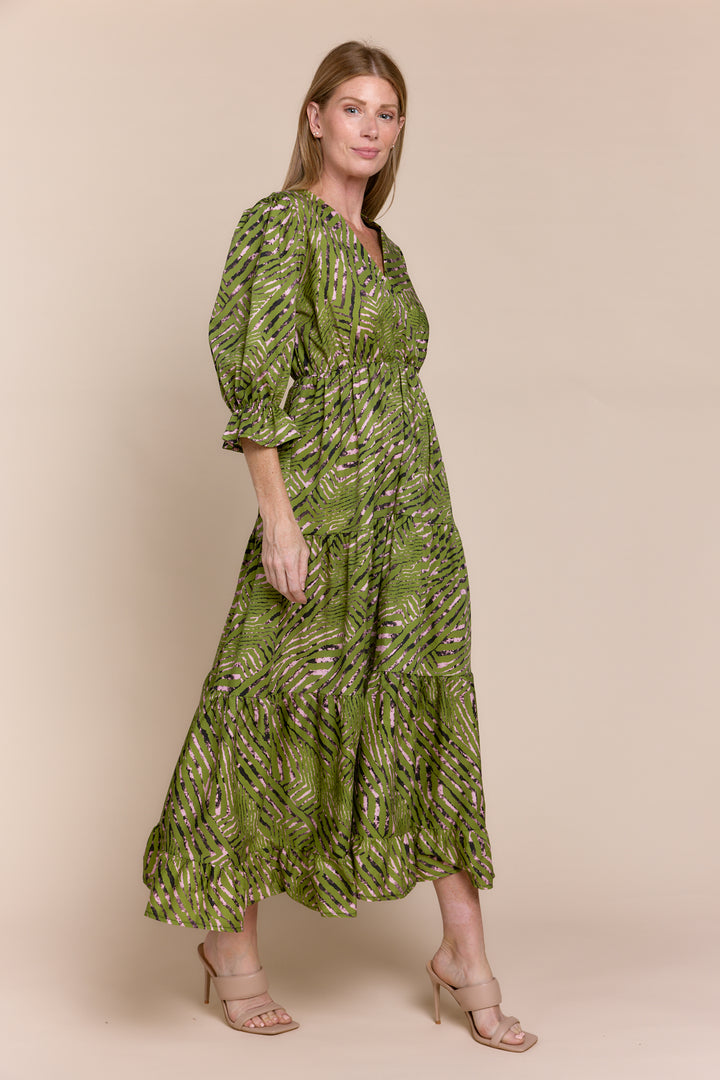 CLEMENT PUFF SLEEVES MAXI