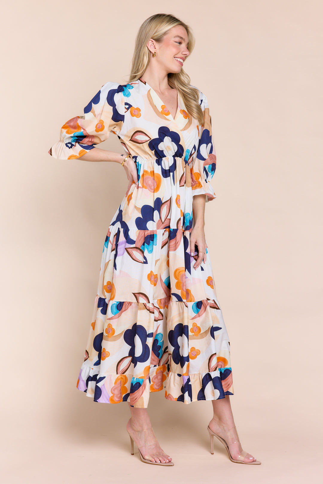 CLEMENT PUFF SLEEVES MAXI