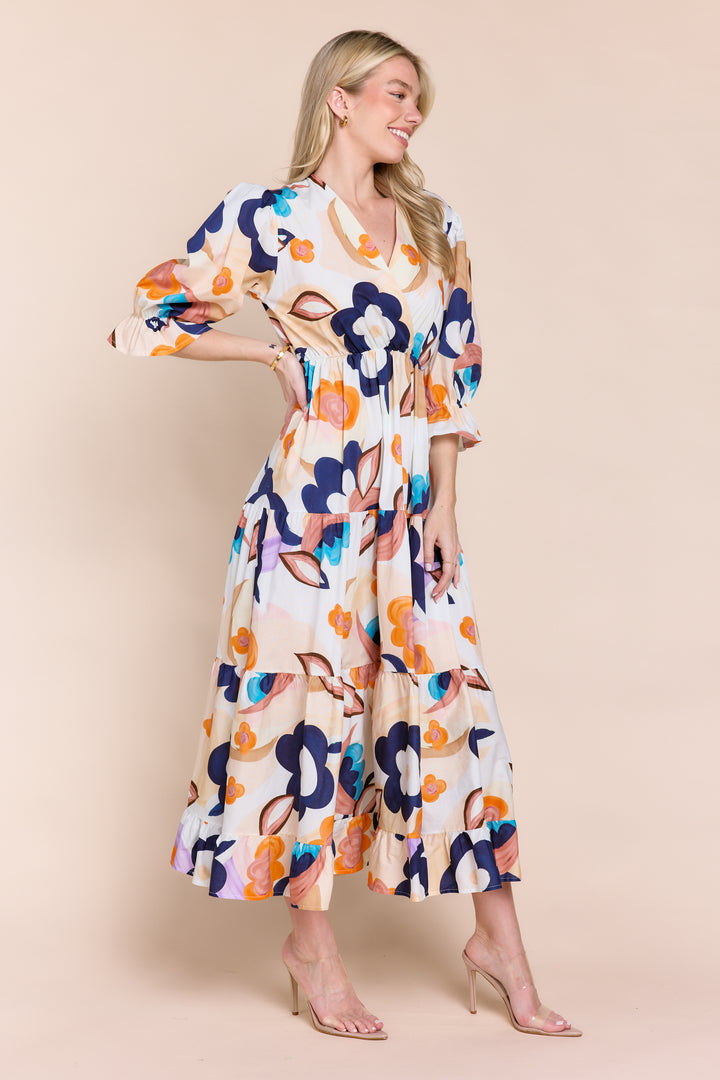CLEMENT PUFF SLEEVES MAXI