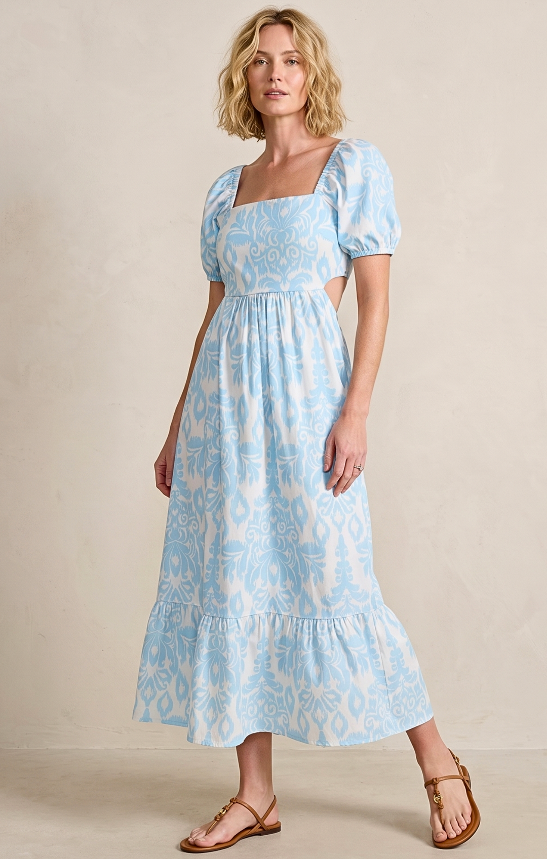 DALLAS TIE-BACK MIDI DRESS